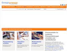 Tablet Screenshot of firmenpresse.de